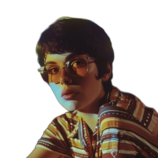 face, jacket, staff, robot transparent PNG cut-out