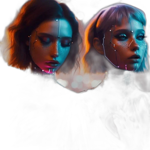 mask, face, concept art, cyberpunk transparent PNG cut-out