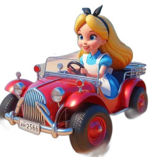 car, crown, 3d render, concept art transparent PNG cut-out
