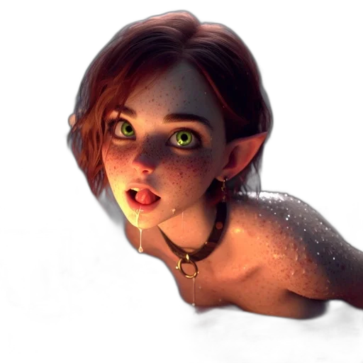 jewelry, staff, face, creature transparent PNG cut-out