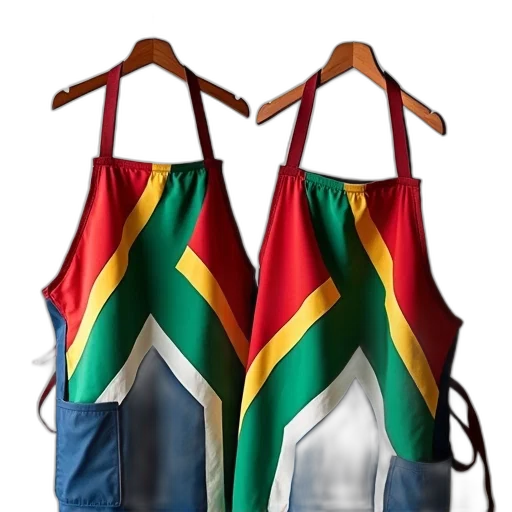 south, african, flag, artistic transparent PNG cut-out