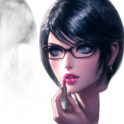 face, jewelry, staff, photorealistic transparent PNG cut-out