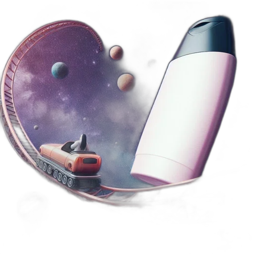 bottle, robot, concept art, 3d render transparent PNG cut-out
