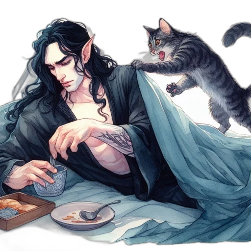 fantasy art, concept art, watercolor, comic book art transparent PNG cut-out