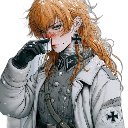 staff, jacket, weapon, face transparent PNG cut-out