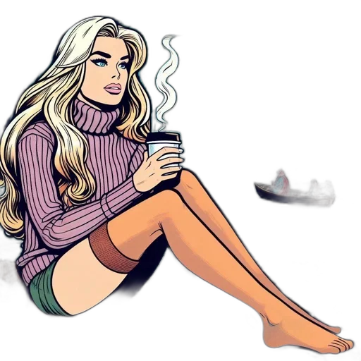 comic book art, cartoon, concept art, pixel art transparent PNG cut-out