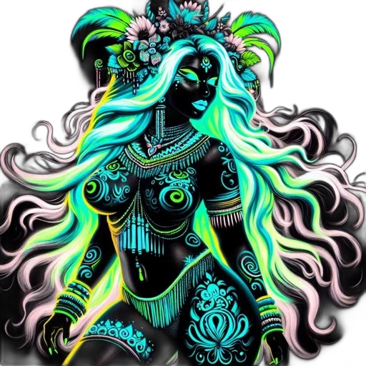 mask, dress, jewelry, fantasy art transparent PNG cut-out