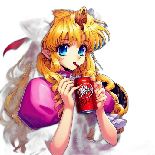 food, anime, pixel art, vaporwave transparent PNG cut-out