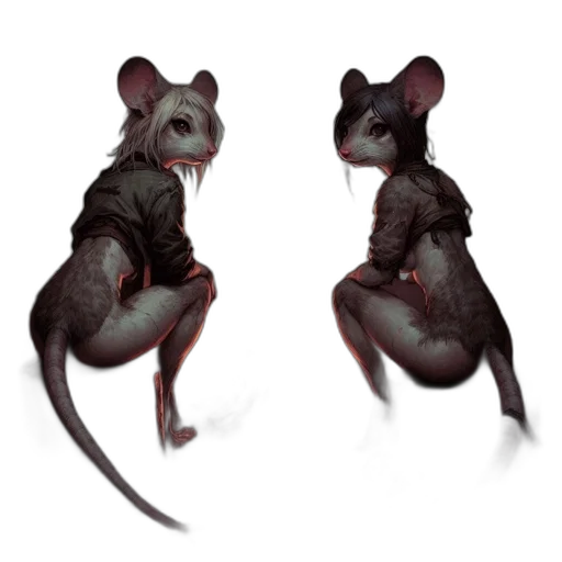 animal, creature, concept art, 3d render transparent PNG cut-out