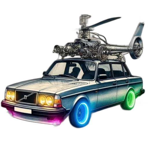 car, robot, weapon, concept art transparent PNG cut-out