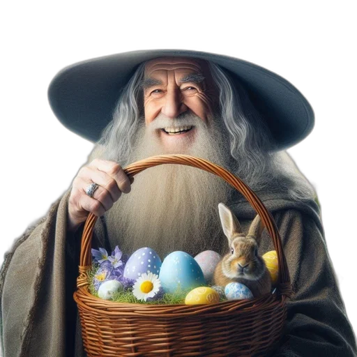 hat, fantasy art, photorealistic, elderly transparent PNG cut-out