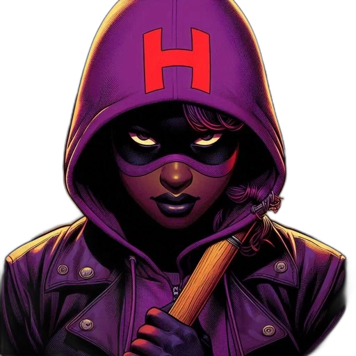 jacket, staff, weapon, comic book art transparent PNG cut-out