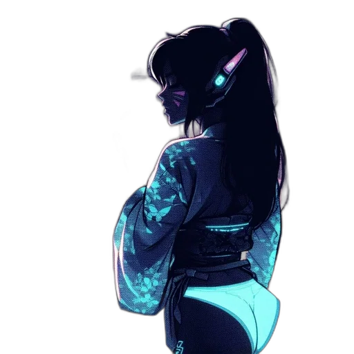 jacket, robot, dress, cyberpunk transparent PNG cut-out