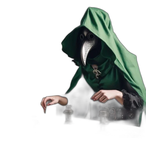 jacket, jewelry, mask, weapon transparent PNG cut-out