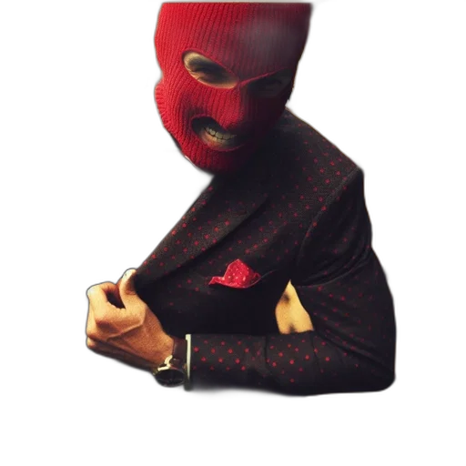 mask, jacket, hat, face transparent PNG cut-out