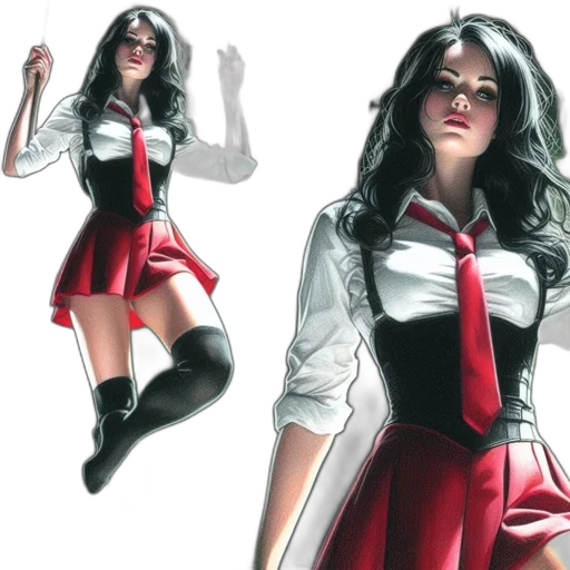 dress, jacket, comic book art, concept art transparent PNG cut-out