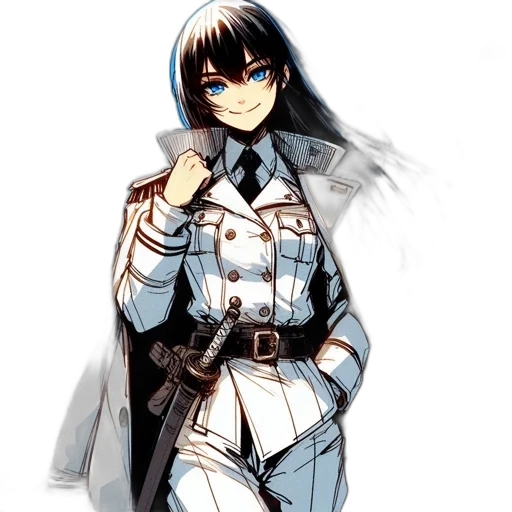 staff, weapon, jacket, anime transparent PNG cut-out