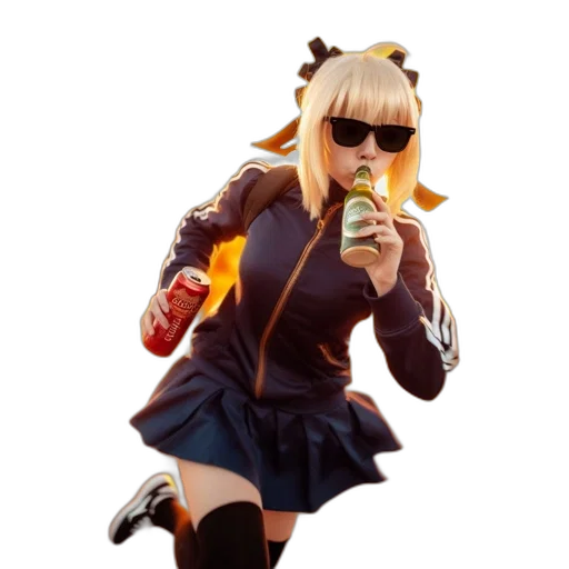 jacket, dress, food, bottle transparent PNG cut-out