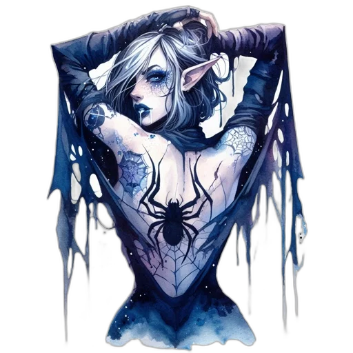 creature, dress, mask, fantasy art transparent PNG cut-out