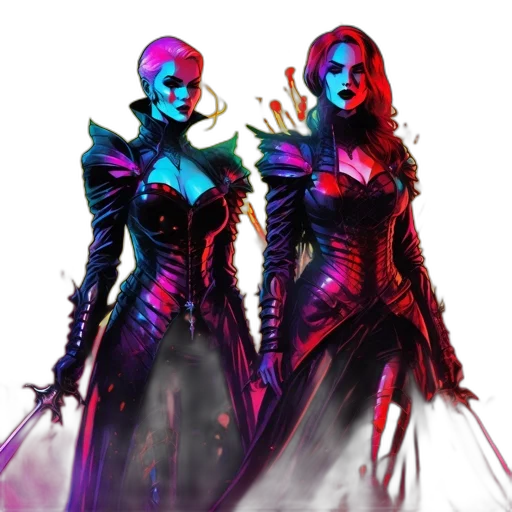 concept art, fantasy art, comic book art, cyberpunk transparent PNG cut-out