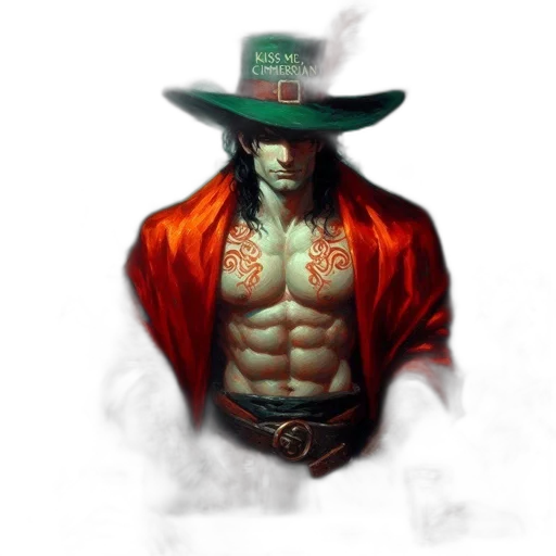 jacket, hat, robot, fantasy art transparent PNG cut-out