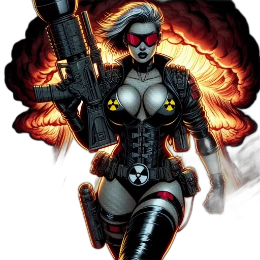 weapon, comic book art, concept art, cyberpunk transparent PNG cut-out