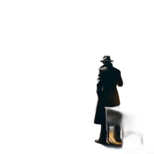 hat, robot, jacket, staff transparent PNG cut-out