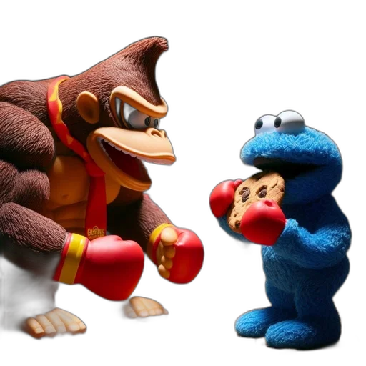 concept art, 3d render, donkey, kong transparent PNG cut-out