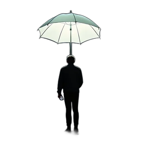 umbrella, staff, jacket, concept art transparent PNG cut-out