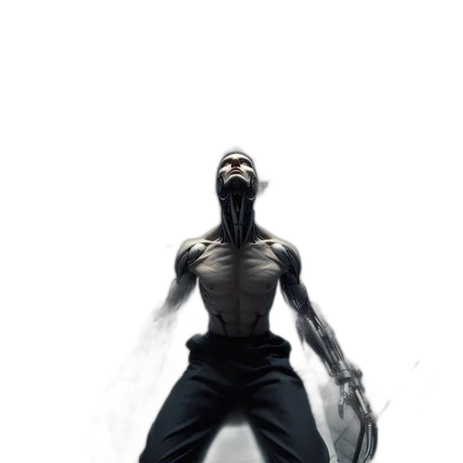 creature, robot, sword, mask transparent PNG cut-out