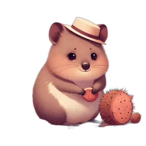 hat, animal, food, creature transparent PNG cut-out