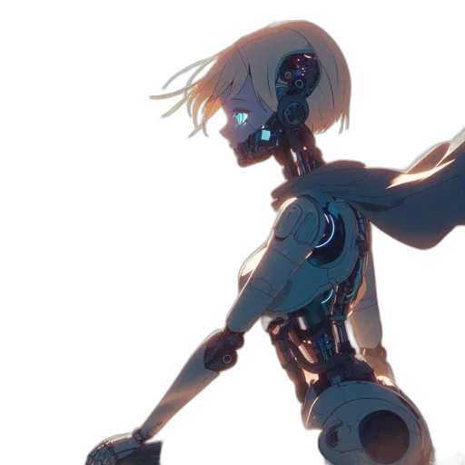 robot, weapon, concept art, cyberpunk transparent PNG cut-out