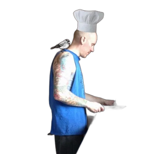 staff, hat, food, jacket transparent PNG cut-out