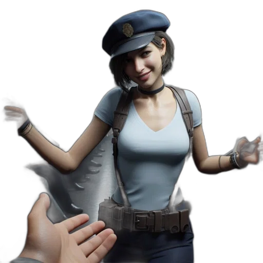 weapon, staff, face, hat transparent PNG cut-out