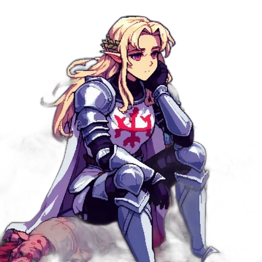 sword, weapon, crown, pixel art transparent PNG cut-out