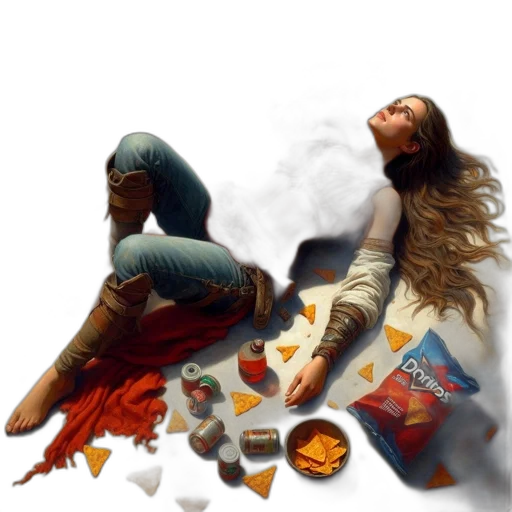 concept art, fantasy art, photorealistic, oil painting transparent PNG cut-out