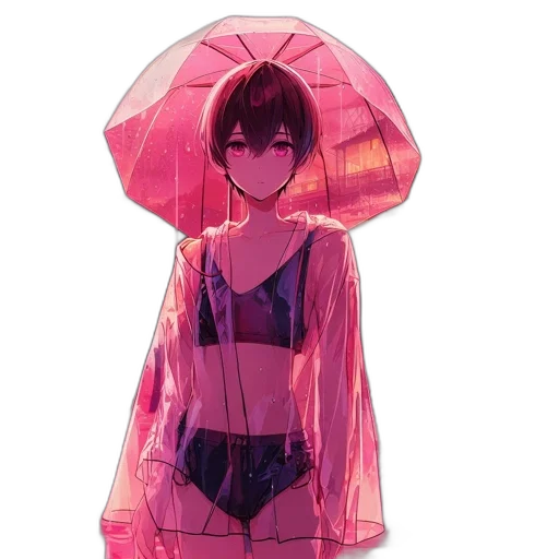 umbrella, jacket, dress, mask transparent PNG cut-out