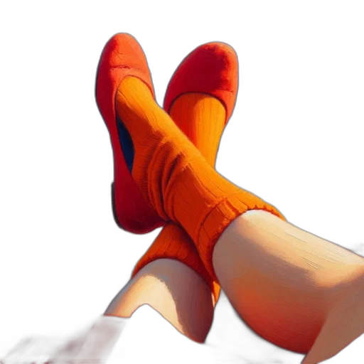shoes, dress, 3d render, photorealistic transparent PNG cut-out