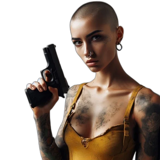 weapon, cyberpunk, photorealistic, concept art transparent PNG cut-out