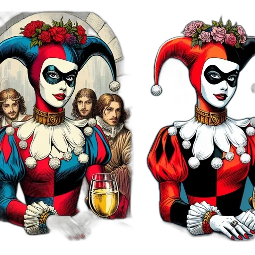 comic book art, concept art, fantasy art, two transparent PNG cut-out