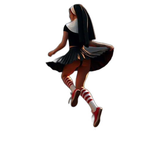 dress, shoes, concept art, 3d render transparent PNG cut-out