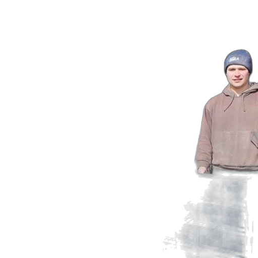 jacket, hat, face, staff transparent PNG cut-out