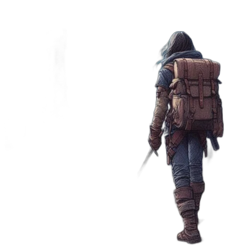 jacket, weapon, sword, staff transparent PNG cut-out