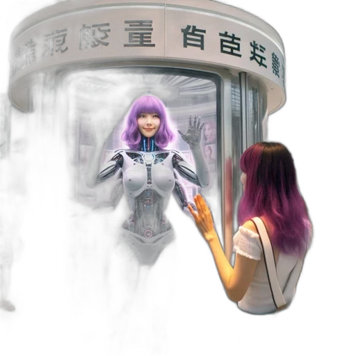 robot, mask, concept art, photorealistic transparent PNG cut-out
