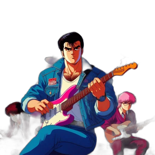 jacket, weapon, concept art, comic book art transparent PNG cut-out