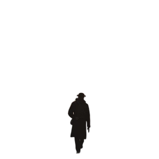 hat, jacket, staff, robot transparent PNG cut-out