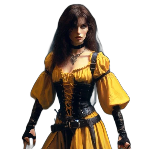 dress, staff, concept art, fantasy art transparent PNG cut-out