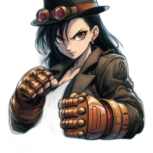 hat, weapon, staff, jacket transparent PNG cut-out