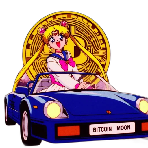 car, vaporwave, cartoon, concept art transparent PNG cut-out