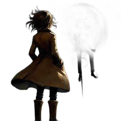 dress, staff, mask, creature transparent PNG cut-out